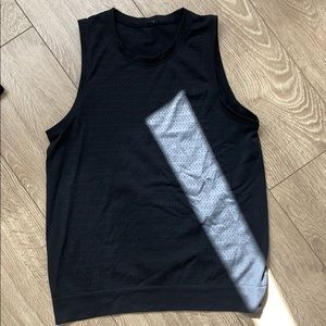 Black Lululemon perforated tank